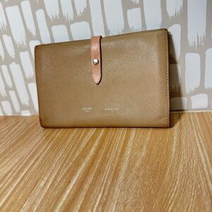 Celine Beige Leather Clutch